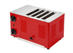 Toaster in retro style colour red