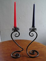heart scroll candle sticks